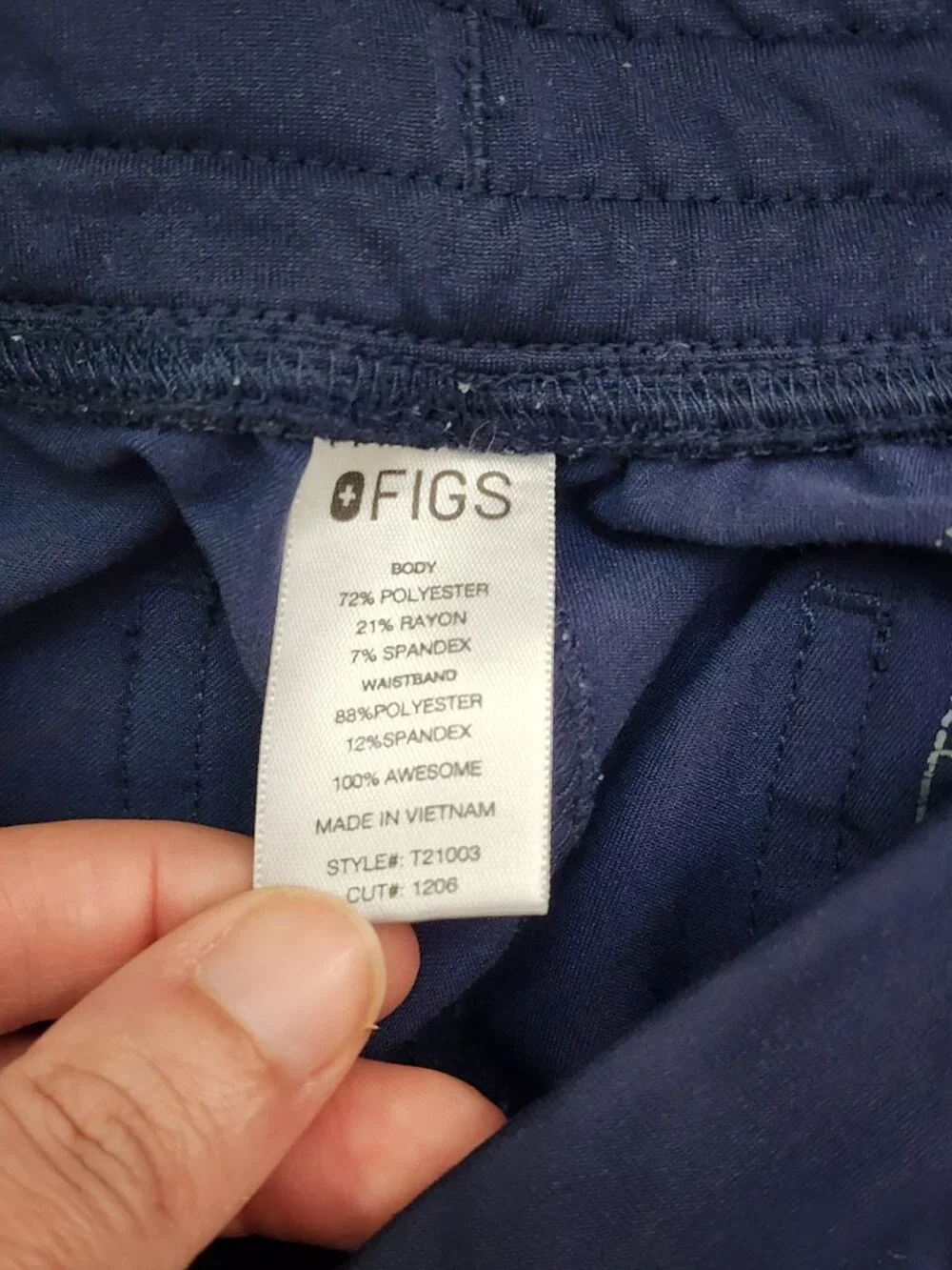 FIGS Navy Scrub Set Medium Catarina Top Livingston Straight Leg Pants
